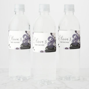 A Baby brinner Gothic Halloween Baby Shower Vattenflaskor Etikett