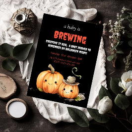 A Baby brinner Halloween Baby Shower Inbjudan