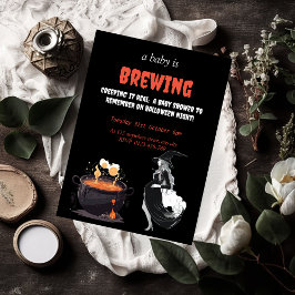 A Baby brinner Halloween Baby Shower Inbjudan