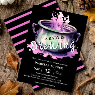 A Baby brinner Halloween Baby Shower Inbjudningar