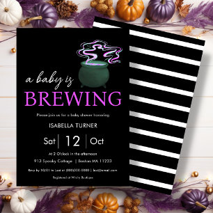 A Baby brinner Halloween Baby Shower Inbjudningar