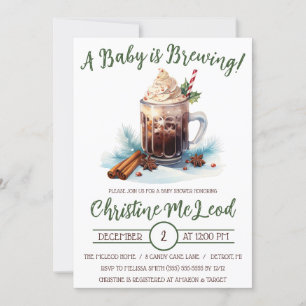 A Baby brinner, Helgdag Iced Coffee Baby Shower Inbjudningar