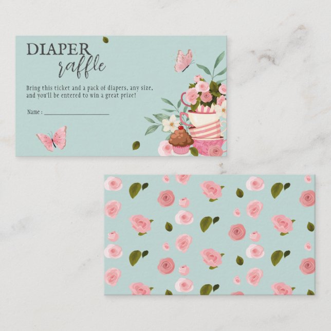 A Baby brinner i dagstidningen Raffle Baby dusch Tilläggskort (Fram/baksida)