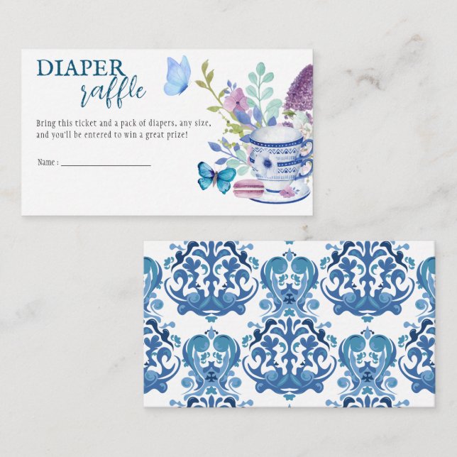 A Baby brinner i dagstidningen Raffle Baby dusch Tilläggskort (Fram/baksida)