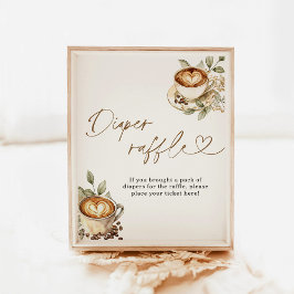 A Baby brinner i regummeringsskylt | Kaffe Baby Poster