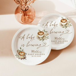 A Baby brinner Pappert Tallrikar, kaffebabyskor