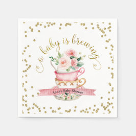A Baby brinner Party babyskor Napkins Pappersservett
