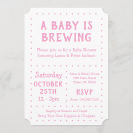 A Baby brinner, Shower Inbjudan