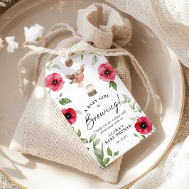 "A Baby brinner" Tacken för teababyskor Presentetikett