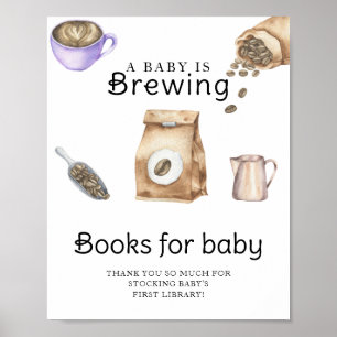 A baby brygger kaffe kopp Bokar för baby Poster