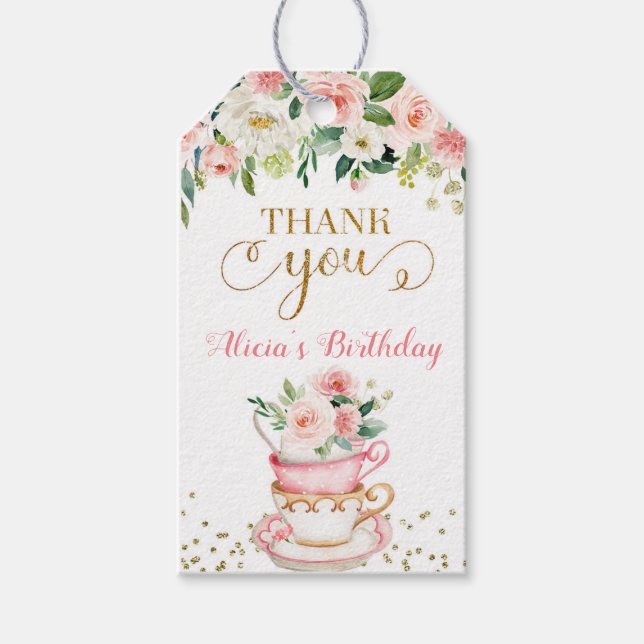 A Baby bryter mot Märkrn för teapartiets favoriter Presentetikett (Framsidan)