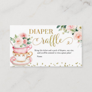 A Baby bryter mot Tea Party Raffle Enclosur Tilläggskort