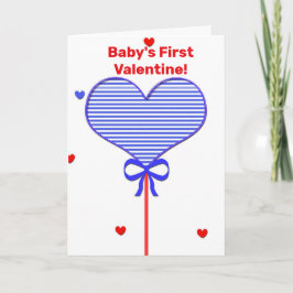 A BABY FIRST VALENTINE-KORT TACK KORT