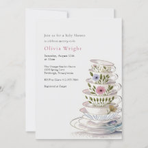 A Baby håller på att andas Bebisduschen Tea Party