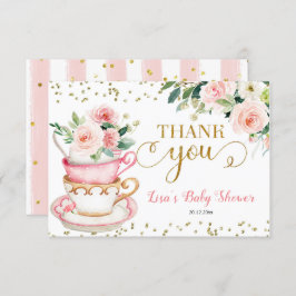 A Baby håller på att andas Bebisduschen Tea Party Tack Kort