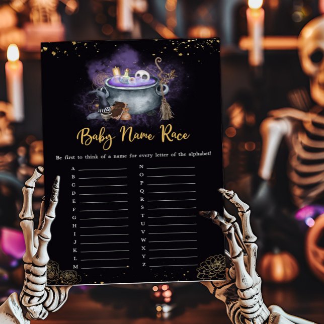 A Baby håller på att blåsa Baby Namn Tävling (A Baby is Brewing Baby Shower Baby Name Race Game)