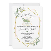 A Baby håller på att blåsa en inbjudan att duscha