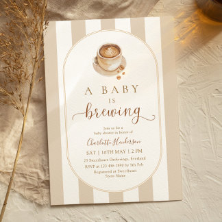A Baby is Brewing Baby Shower Inbjudningar