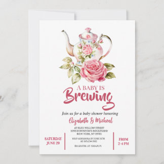 A Baby is Brewing Baby Shower Invitation Inbjudningar
