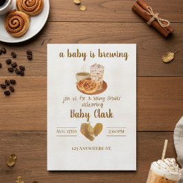 A Baby is Brewing. Baby shower invitation Inbjudningar