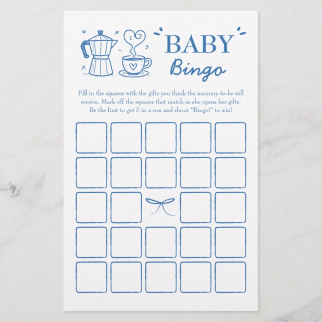 A Baby Is Brewing Coffee Baby Bingo Game (Framsida)