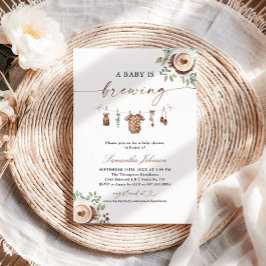 A Baby Is Brewing Coffee Baby Shower Inbjudningar