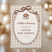 A Baby is Brewing Coffee Baby Shower Welcome Sign