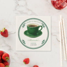 A Baby Is Brewing Coffee Cup Baby Shower Pappersservett