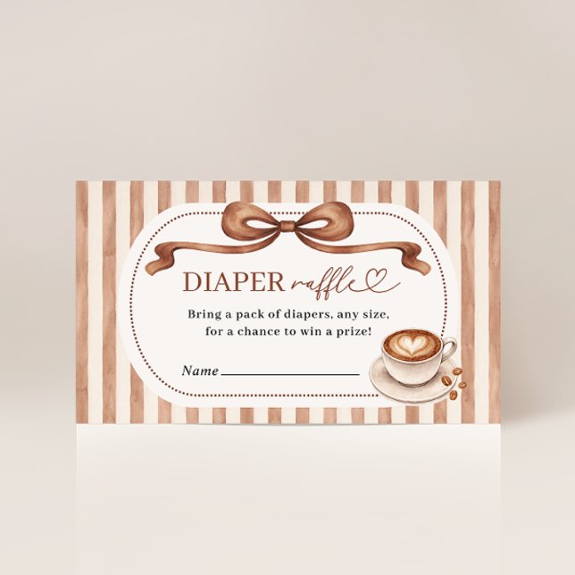 A Baby is Brewing Coffee Diaper Raffle Tilläggskort (Skapare uppladdad)
