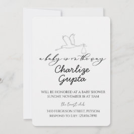 A Baby Is on the Way Baby Shower  Inbjudningar