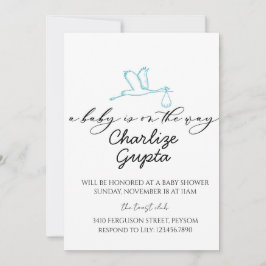 A Baby Is on the Way Baby Shower  Inbjudningar