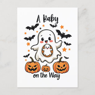 A Baby på pastel Ghost Gravid Halloween Vykort