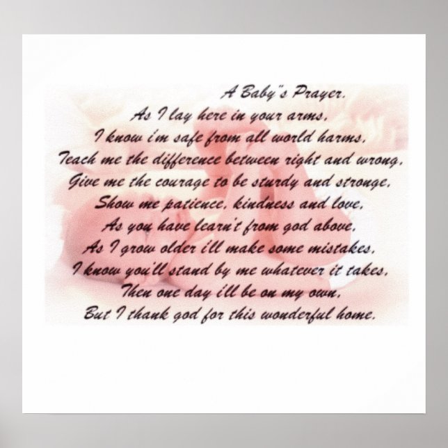 A baby Prayer Poster (Framsidan)