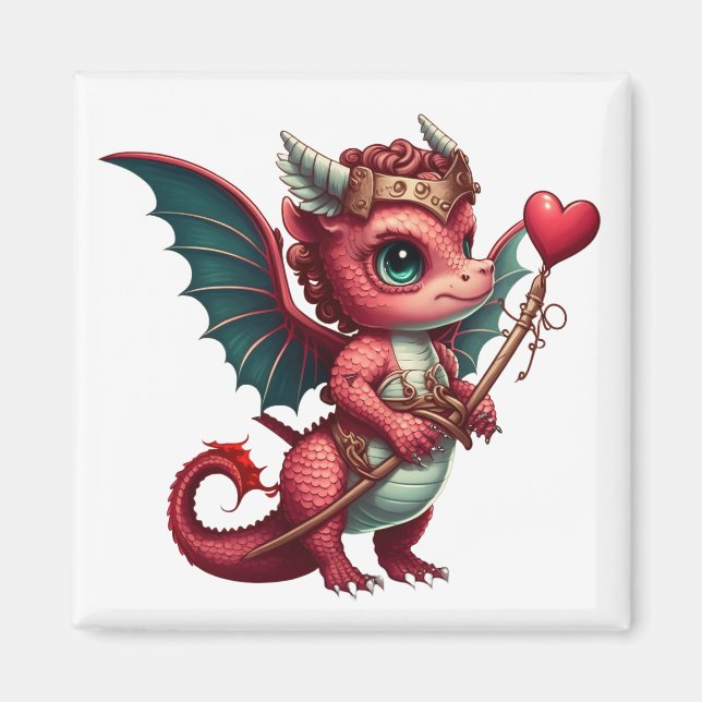 A Baby Red Dragon Valentine Magnet (Framsidan)