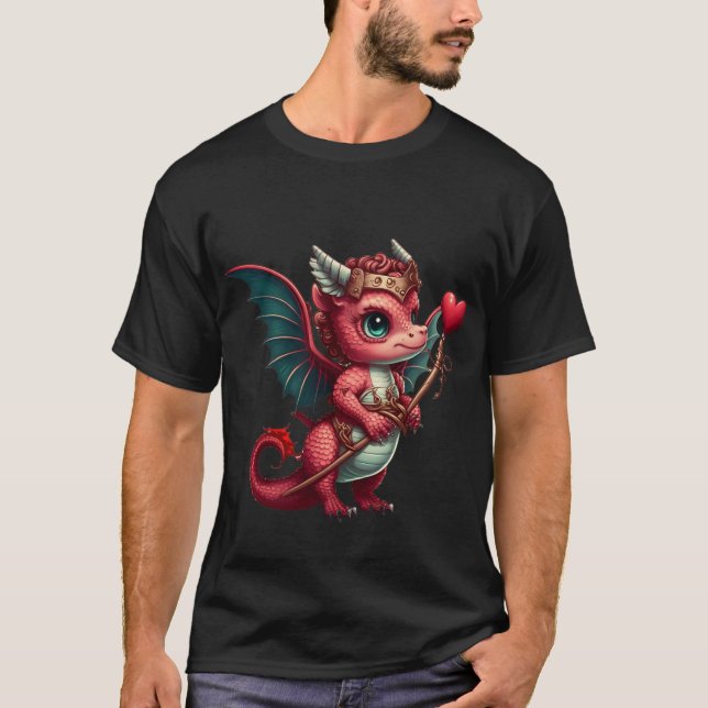 A Baby Red Dragon Valentine T Shirt (Framsida)