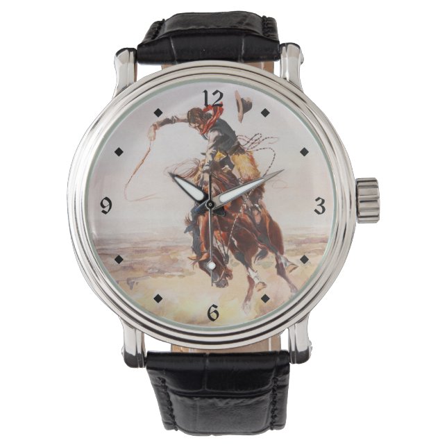 A Bad Hoss Charles Russell Fine Art Armbandsur (Framsida)