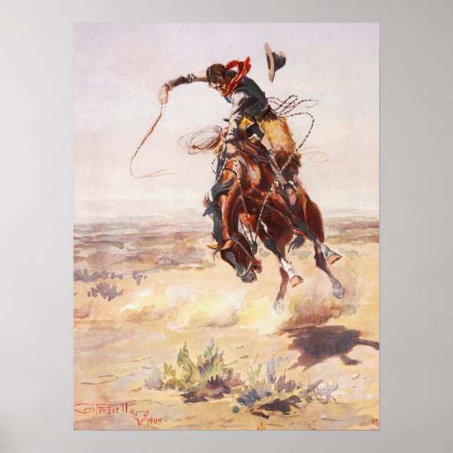 A Bad Hoss Charles Russell Fine Art Poster (Framsidan)