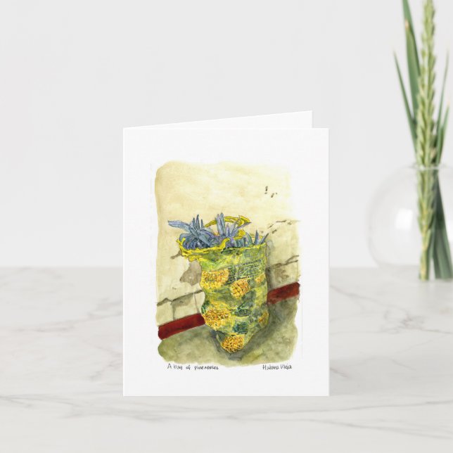 A Bag av ananas, Old Havana, Kuba Kort (Framsida)
