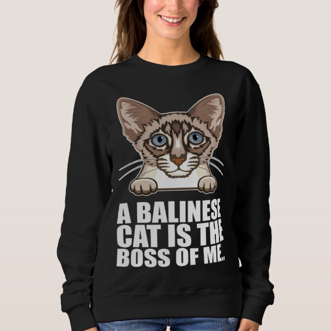 A balinese cat is the boss of me t shirt (Framsida)