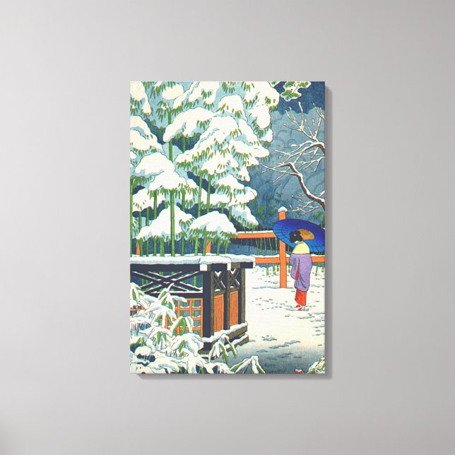 A Bamboo i Shrine Fujishima Takeji Canvastryck (Framsida)