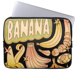A Banana/Illustration of Banana Laptop Fodral