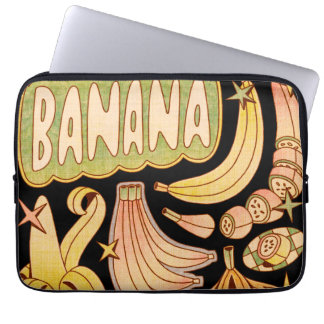 A Banana/Illustration of Banana Laptop Fodral