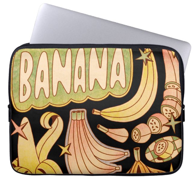 A Banana/Illustration of Banana Laptop Fodral (Framsidan)