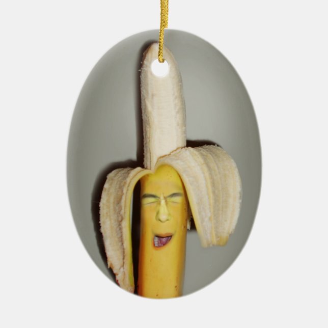 A Banana Splitting Headache Julgransprydnad Keramik (Framsidan)