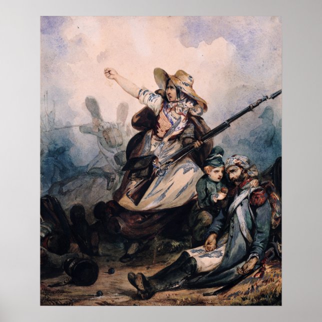 A Barricade 1830, 1834 Poster (Framsidan)