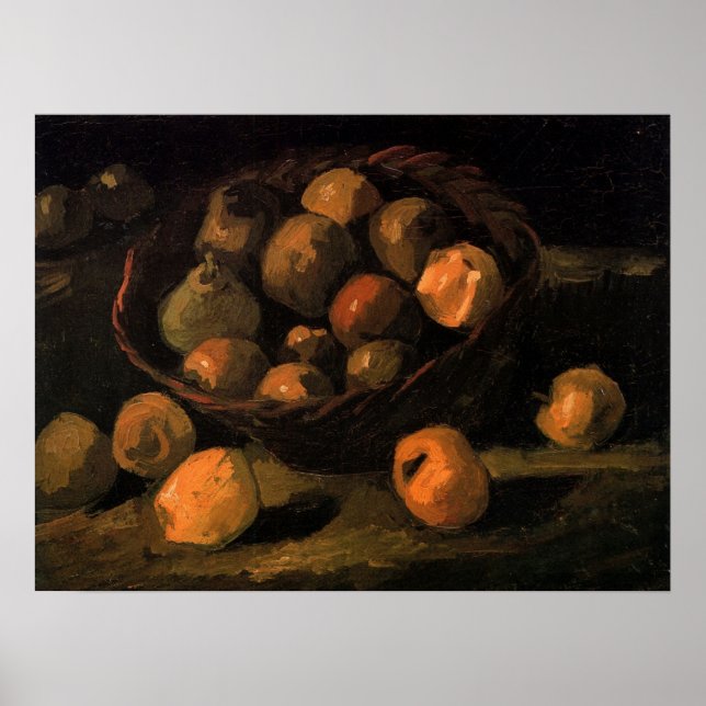 A Basket i Apples av Vincent van Gogh Poster (Framsidan)