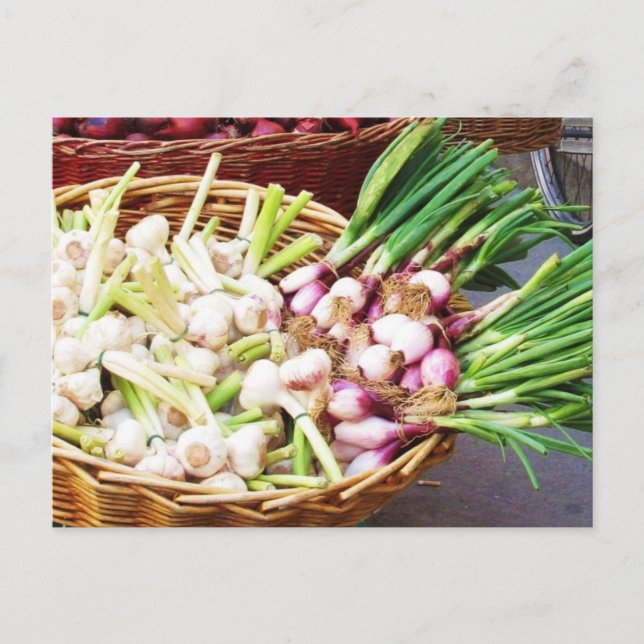 A basket i GARLIC - Neapel, Italien Vykort (Framsida)