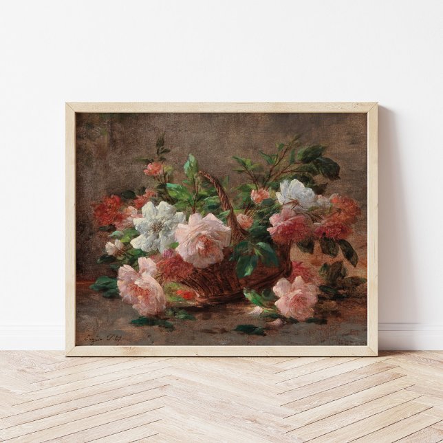 A Basket med Ro | Eugene Petit Poster (Skapare uppladdad)