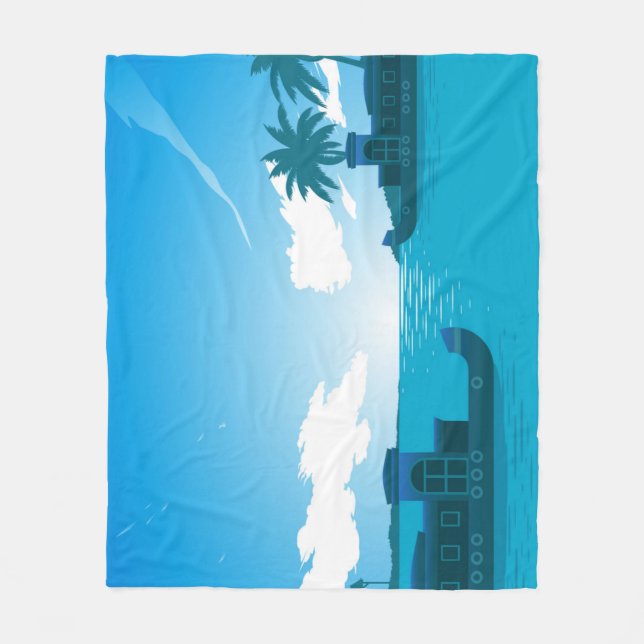 A Båt i havet-18530 Fleecefilt (Framsidan)