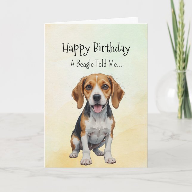 A Beagle Personality Birthday Roligt Animal Kort (Framsida)